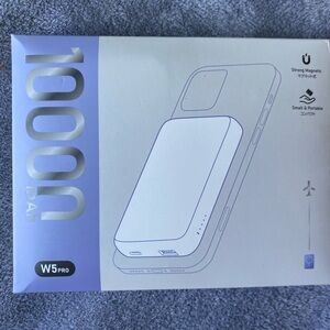 10000mAh W5 Pro Magnetic Power Bank - White